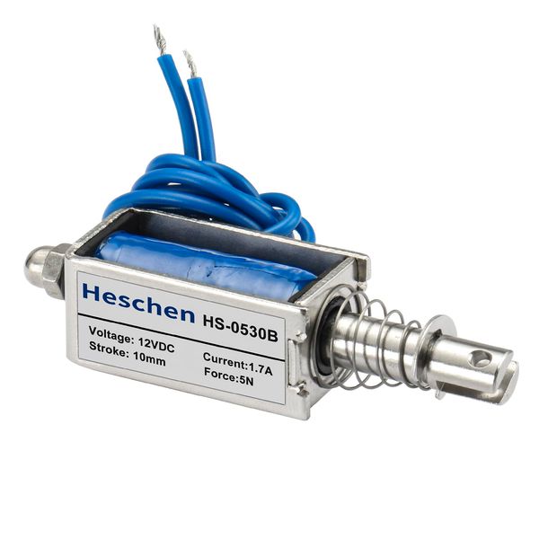 Hechen solenoid electromagnet HS-0530B DC12V 4N 10mm stroke push pull type open frame