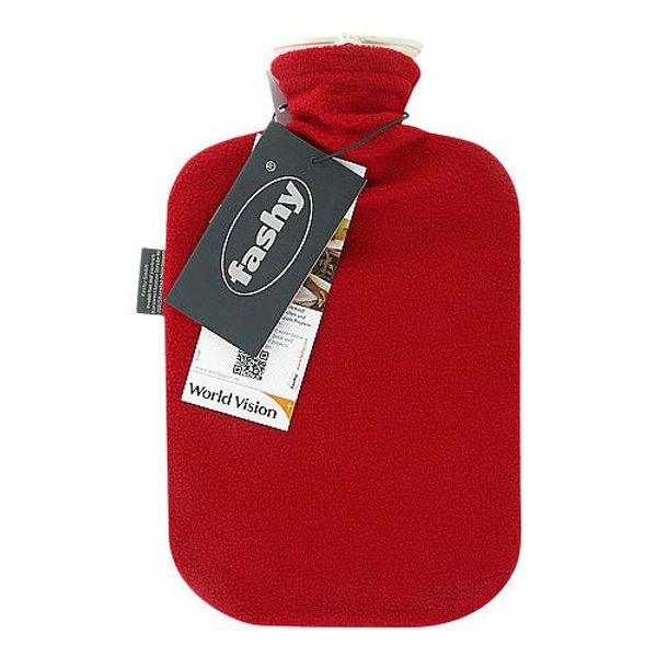 FASHY Hot Water Bottle Cover Cranberry 6530 42 Pack of 1