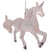 Pink Blush Unicorn with Glitter Christmas Tree Ornament