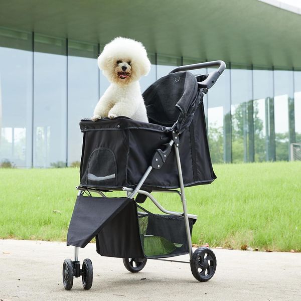 Lightweight Durable Dogs Cats Foldable Pet Stroller for Small to Medium Pets