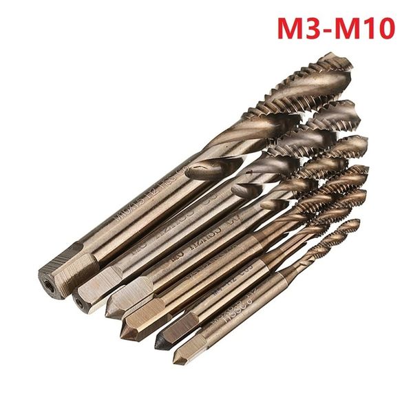 hand tap machine tap spiral tap m3-m10 hss- cobalt m35 machine sprial flute tap metric thread tap right hand square shank screw plug tap drill m3-m10, m4