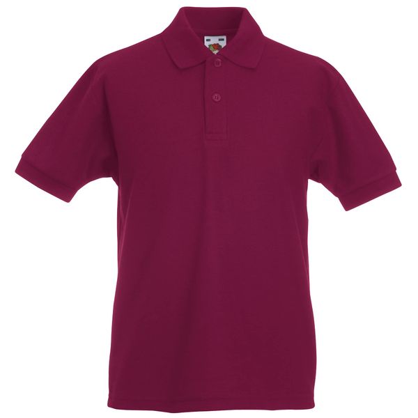 Fruit of the Loom Boys' Polo Shirt red Red/Burgundy 12 Years