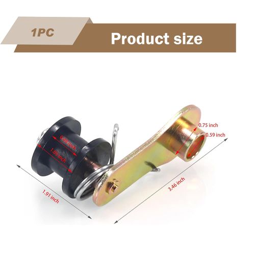 Shakas Chain Tensioner, 110 CC 125 CC 140 CC Heavy Duty Chain Roller Tensioner with Spring, Iron Rust-proof Portable Sprocket Guide, for Most Motorcycles ATVs Mini Bikes Chain Repair Tool (Black)