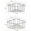 SMARTAKE 2-Pack Corner Shower Caddy Deep Basket Design, SUS304 Stainless Stee...