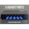 Intellinet 561747 Gigabit Ethernet Switch 5 Ports Black