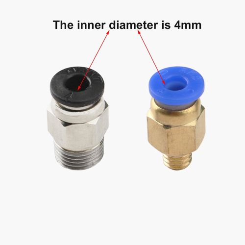 CESFONJER PC4-M6 Pneumatic Straight Fitting (Pack of 10), PC4-M10 Straight Pneumatic Fitting (10 Pieces), E3D-V6 Fitting Connector for 3D Printer for Extruder