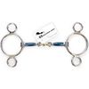 Blue Alloy 3 Ring Universal Gag Bit Copper Mix Joint Horse Bit