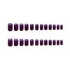 Set of 24 Nail Tips Adult Cute Purple Plain Coming-of-Age Ceremony Reception Party After-Party Wedding Nails