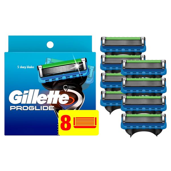 Gillette Fusion ProGlide Manual Men's Razor Blade Refills, 8 Count, Mens Razors/Blades