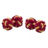 Classic Elastic Knot Cufflinks in Red and yellow