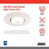 Juno Lighting Group 250 WH BR30 Halogen Open Frame in White Trim, 65 Watts, 6 Inch, White