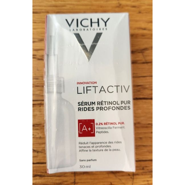 Vichy Liftactiv Pure Retinol Serum Deep Wrinkles .2% Pure Retinol 1.01 fl oz NEW