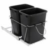 Pull Out Trash Kitchen Under Cabinet Waste Container Garbage Can 35 Quart Double