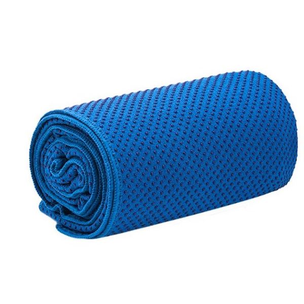 Inner J yoga mat towel non-slip towel towel, blue, solid yoga towel