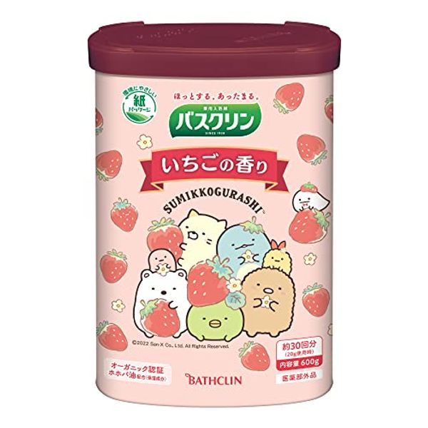 Sumikko Gurashi Design Bath Salt, Strawberry Scent, 21.3 oz (600 g), Approx. 30 Servings, Quasi-Drug
