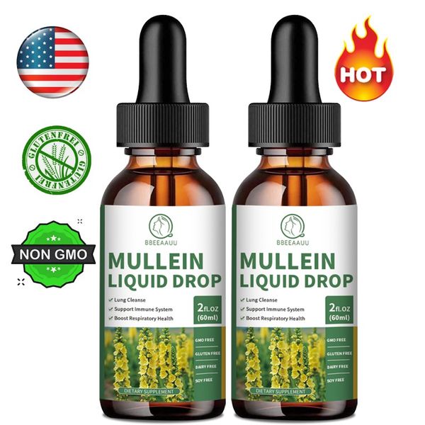 Mullein Drops for Lungs, Detox and Cleanse Mullein Extract Supplement-2 Pack