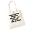 Finally getting into shape first my left eyebrow then my right tote bag