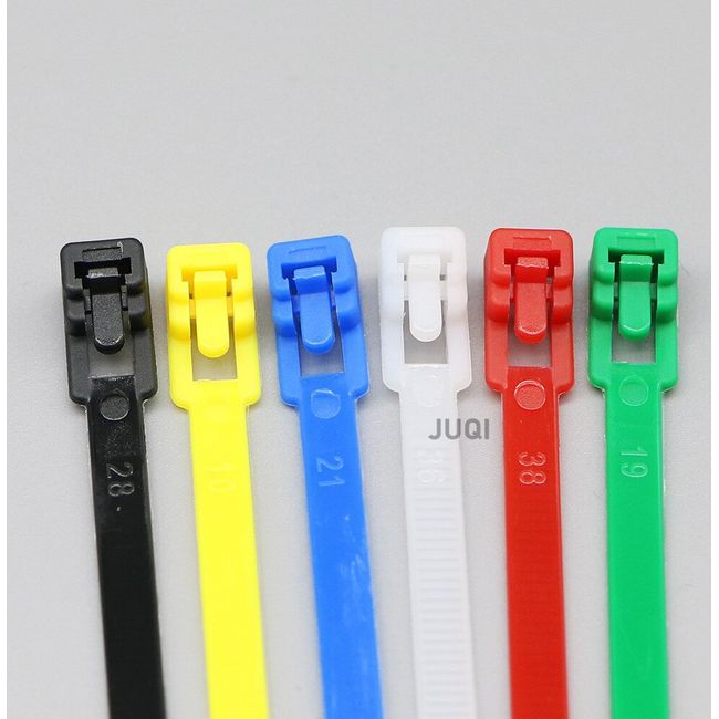 8*200mm releasable Cable Ties 50pcs 100pcs Colored Plastics cable ties  reusable Loop Wrap Nylon zip ties BundleTies