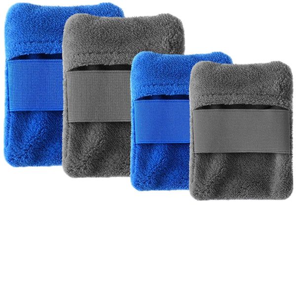 Frienda 4 Pcs Sand Remover for Beach Sand Removal Bag Sand Wipe off Mitts Sand Cleaner Powder Pouch Surf Sand off Beach Accessories Beach Essentials for Vacation Camping, 2 Sizes