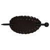 Gravity Threads Oval Hair Pin with Edge Weaving - Dark Brown