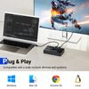 USB 3.0 Switch 4 Computers,MLEEDA 4 Port USB Switch Selector Sharing 4 USB Devices,Keyboard Mouse Switch,USB Switcher Compatible with Mac/Windows/Linux,Wired Remote and 4 USB 3.0 Cable Included