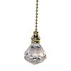 Gold and Crystal Effect Diamond Tear Drop Decorative Light Pull Switch