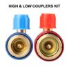 Quick Coupler Adapter Air Conditioning A/C High and Low Auto Fitting Freon Gauge