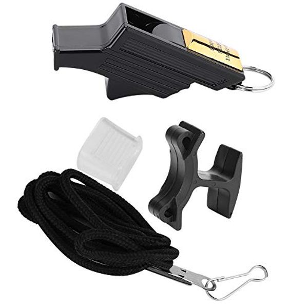 Dilwe Referee Whistle, Loud Whistle for Basketball, Football, Camping, Emergency Calling(Black&Gold)