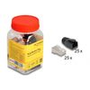 DeLOCK RJ50 Modularer Stecker Cat.5e mit Knickschutztülle 25er Set