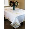 Embroidered Embroidery Daisy Flower Cutwork Polyester Tablecloth 72x90" Napkins