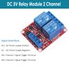 AEDIKO 2pcs DC 5V Relay Module 2 Channel Relay Switch with Optocoupler Isolation High/Low Level Trigger