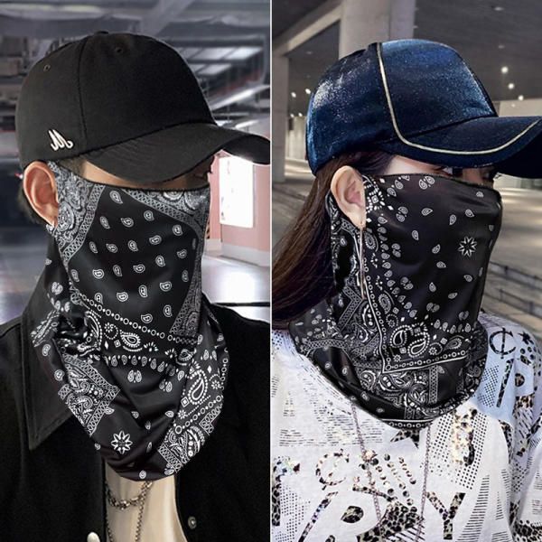 UV Protection Mask Unisex Punk UV Protection Mask Summer Face Neck Ear Scarf Hip Hop Outdoor Sports Cycling