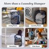 Handy Laundry Collapsible Mesh Foldable Hamper 14" x 14' x 24" Navy Blue