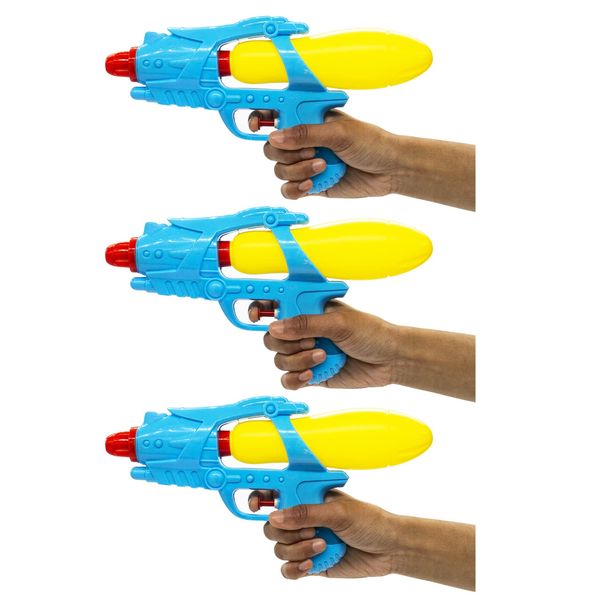 Water Gun Summer Pistol for Kids – Small Water Gun 10" x 5.5" / 26cm x 14cm - Water Shooter Swimming Pool Blaster Kids Water Shooter for Summer - Swimming Pool Beach Party Water Pistols (Pack of 3)