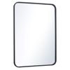 30in Black Metal Frame Wall Mirror for Bathroom Rectangular Vanity Mirror Decor