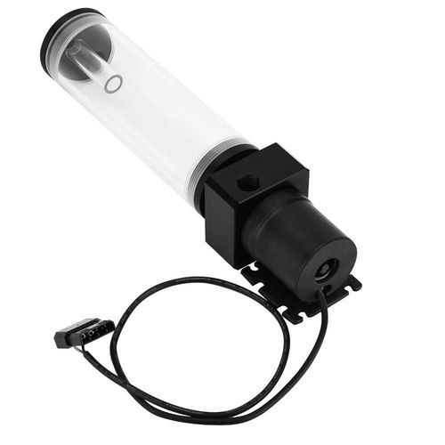 19W 12v CPU Water Cooling Pumpe Reservoir DIY Combo, 800L/H, G 1/4" Thread Port, PC CPU Water Cooling System Heat Exchanger Tool, Transparent Acrylic Material, Easy Install(160mm)