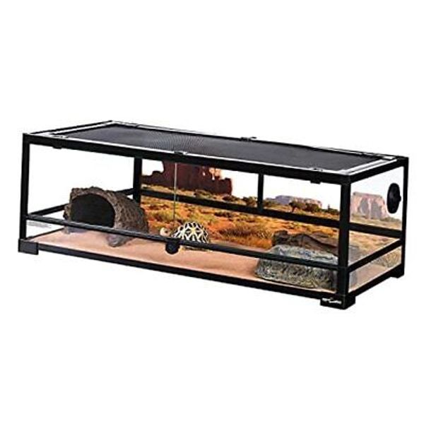 Full Glass Reptile Terrarium 36" x 18"x 12", Front Opening Reptile Tank for