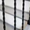 Matte Black "Enfield" Rope Twist Stair Spindle - with Adjustable Rake Brackets