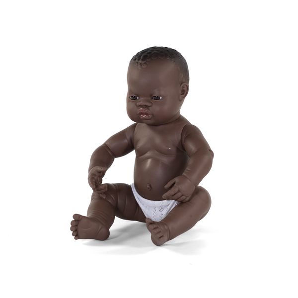 Miniland Educational - 15.75'' Anatomically Correct Newborn Baby Doll, African Boy