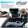 US Flag Front Windshield Sunshade Visor Protection Kit For Mazda MX-5 2016-2024
