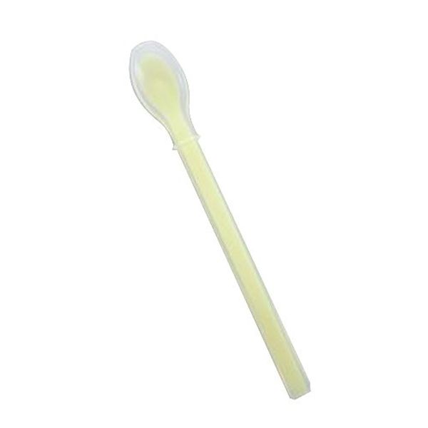 Saitou Industrial Soft Rubber Spoon, Silicone, One-Piece Type, Yellow-Green, Pure