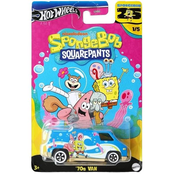 Hot Wheels Spongebob Squarepants 25 Years 70s Van 1/5 Scale