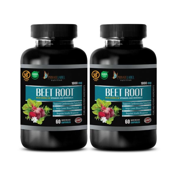 Circulation blood control - BEET ROOT 1000mg -  Booster 2 Bottles 120 Capsules