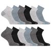 Merrell Midweight Cushion Crew Socks 12 Pair Pack, Black, S/M