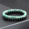 Hemasa 6mm Beads Stone Bracelets For Women/Girls Black Matte-2