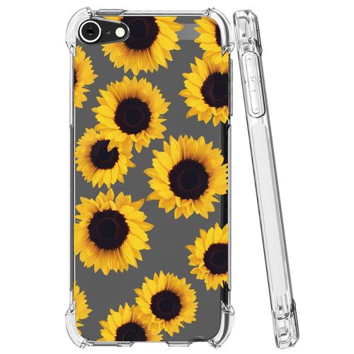 Zoeirc Case for iPod Touch 7 / for iPod Touch 6 / for iPod Touch 5 Case Clear Case, Soft TPU Shockproof Protective Transparent Phone Cover for Apple for iPod Touch 5/6 / 7th (Sunflower)