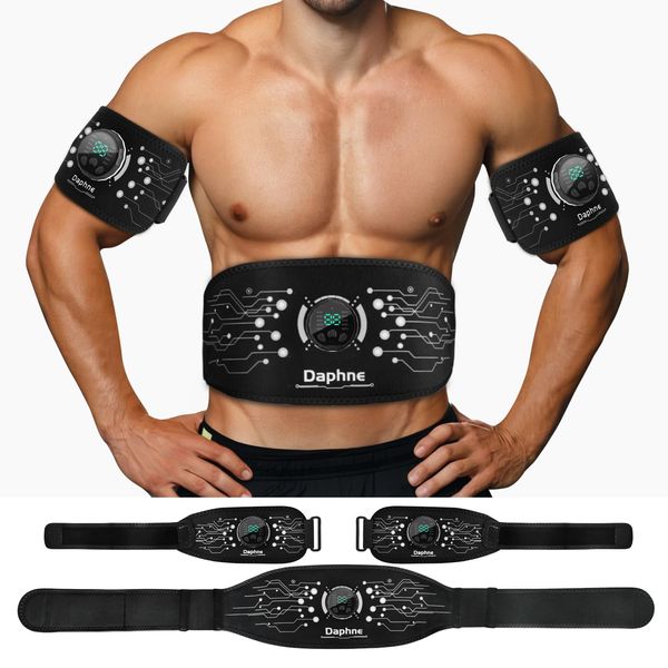 ABS Stimulator, Effective Muscle Stimulator for Abdomen, Ab Stimulator Muscle Toner, Abdominal Toning Belt, Ab Machine Fitness Equipment for Men and Women