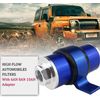 AN6/AN8/AN10 BLUE 100 MICRON ELEMENT ALUMINUM INLINE FUEL/PETROL FILTER+BRACKET