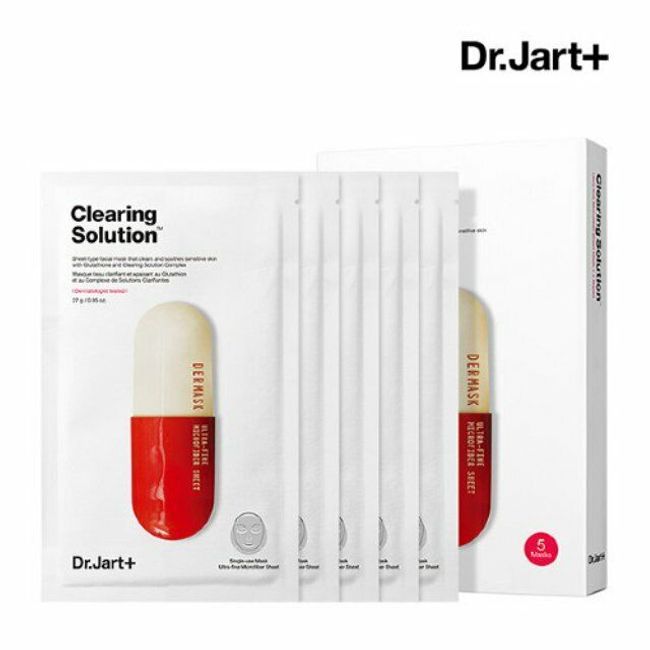 [ DR.JART+ ] Clearing Solution Sheet Mask 27g x 5 Sheets +NEW Fresh+