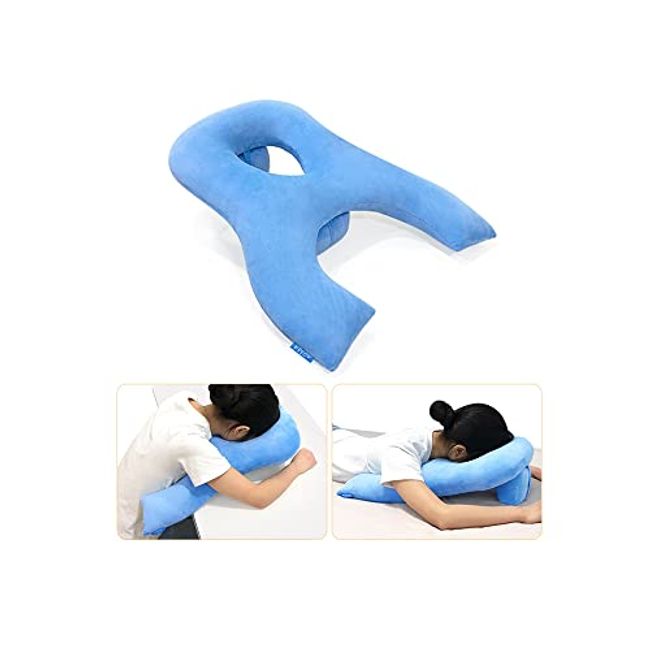 Face Down Pillow After Eye Surgery for Stomach Sleeper Prone Pillow Desk  Napping Massage Face Cradle Donut Pillow for Head with Face Hole Prone